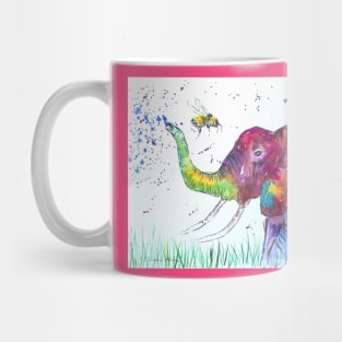 Colourful Elephant and a Bumble bee Mug